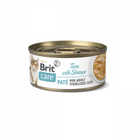 Brit Care Cat Pate Tuna With Shrimps 70g for Sterilized Cats (24 Cans)