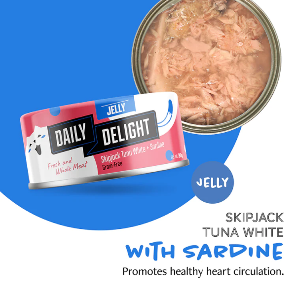 Daily Delight Cat Jelly Skipjack Tuna w/Sardine 80g x24