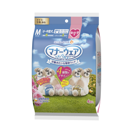 Unicharm Dog Absorbent Diaper Trial Pack Female Medium (4 pcs)