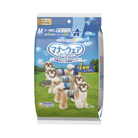 Unicharm Dog Absorbent Diaper Trial Pack Male Medium (4 pcs)