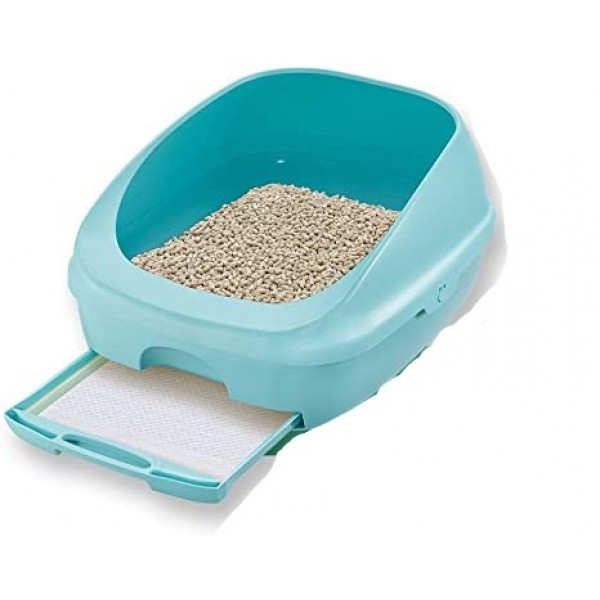 Unicharm Cat Litter System Half-Cover Deo-Toilet Dual Layer Blue