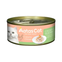 Aatas Cat Creamy Chicken & Vegetables Canned Food 80g Carton (24 Cans)