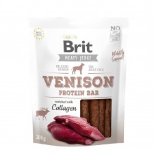 Brit Care Meaty Jerky Venison Protein Bar Dog Treats 200g (3 Packs)