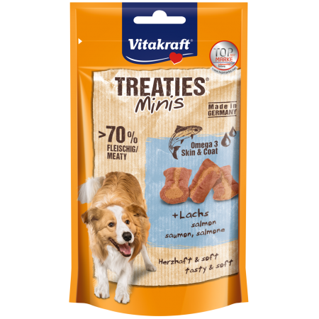 Vitakraft Dog Treaties Minis Salmon & Omega 3 48g (3 packs)