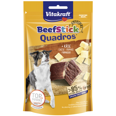 Vitakraft Dog Stick Quadros Beef Cheese 70g (3 Packs)