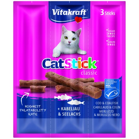 Vitakraft Cat Stick Mini Cod & Pollock (10 Packs)