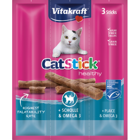 Vitakraft Cat Stick Mini Plaice & Omega 3 (10 Packs)