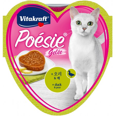 Vitakraft Poesie Hearts Duck & Pear Cat Canned Food 85g (6 Cans)