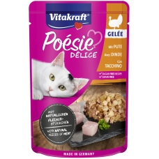 Vitakraft Poesie Delice Turkey in Jelly  85g Carton (12 Packs)