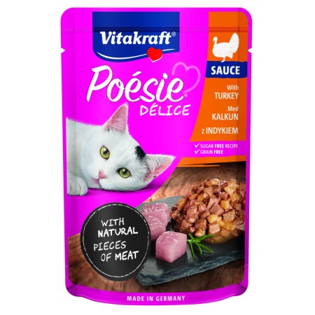 Vitakraft Poesie Delice Turkey in Sauce 85g Carton (12 Packs)