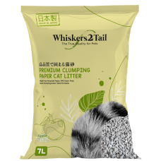 Whiskers2Tail Premium Clumping Paper Cat Litter Apple 7L (4 Packs)