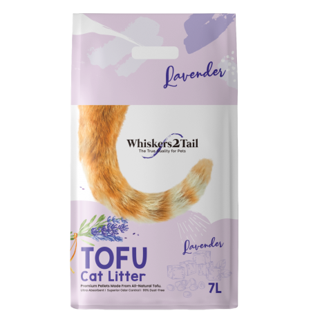 Whiskers2Tail Tofu Cat Litter Lavender 7L