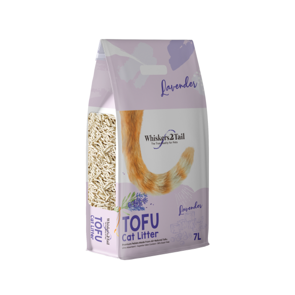 Whiskers2Tail Tofu Cat Litter Lavender 7L (3 Packs)