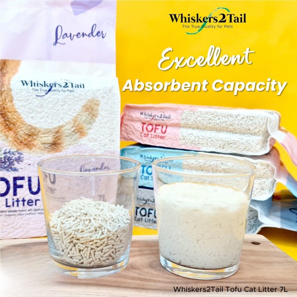 Whiskers2Tail Tofu Cat Litter 7L PROMO: Bundle Of 2 Ctns