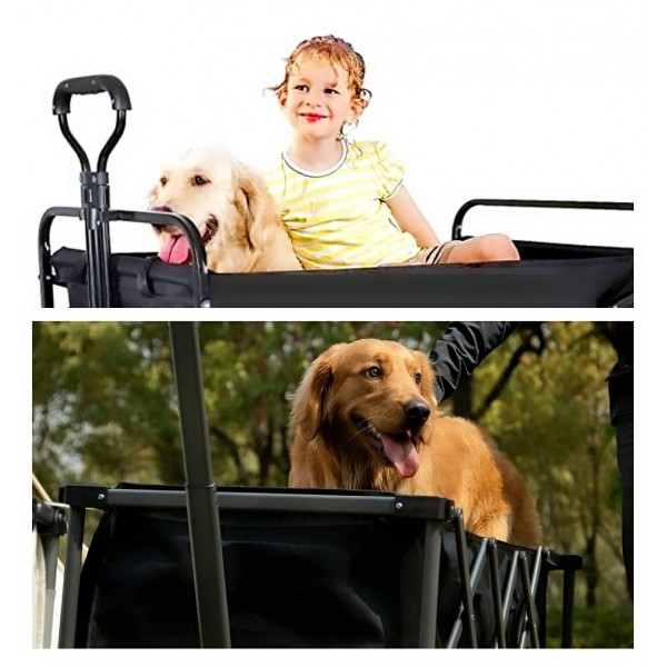 Rubeku Pet Stroller Wagon Cart Black
