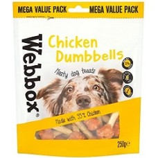 Webbox Mega Value Pack Chicken Dumbbells Meaty Dog Treats 250g