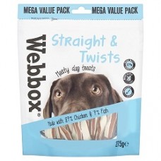 Webbox Mega Value Pack Straight & Twists Dog Treats 275g