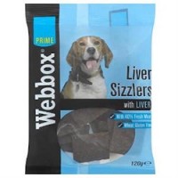 Webbox Chewy Liver Sizzlers Dog Treats 150g