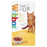 Webbox Lick-e-Lix Yoghurty Cheese and Taurine Cat Treat 15g x 5's