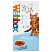 Webbox Lick-e-Lix Yoghurty Liver Cat Treat 10g x 5's (3 Packs)
