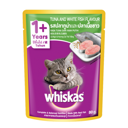 Whiskas Pouch Tuna and White Fish 85g