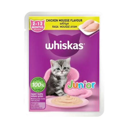 Whiskas Pouch Junior Chicken Mouse 80g (28 Pouches)