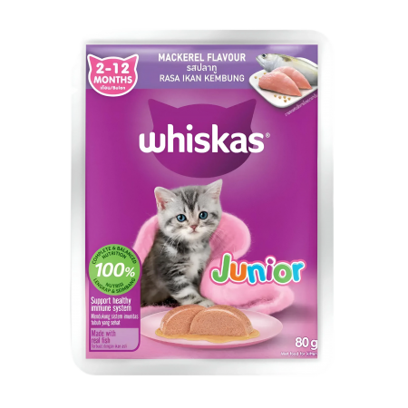 Whiskas Pouch Junior Mackerel 85g