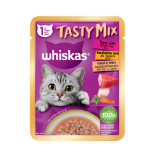Whiskas Tasty Mix Tuna & Kanikama with Carrot in Gravy 70g (28 packs)