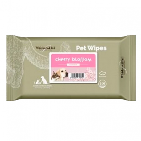 Whiskers2Tail Pet Wipes 100's Cherry Blossom
