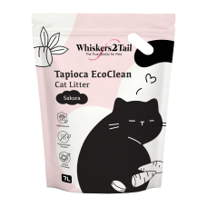 Whiskers2Tail Tapioca EcoClean Cat Litter 5kg/7L Sakura Whiskers2Tail Tapioca EcoClean Cat Litter 5kg/7L Sakura