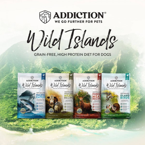 Addiction Dog Food Wild Islands Pacific Catch Salmon, Mackerel & Hoki 20lbs
