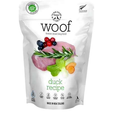 Woof Dog Dry Food Freeze-Dried Raw Duck 1kg