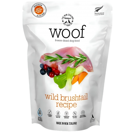 Woof Dog Dry Food Freeze-Dried Raw Wild Brushtail 1kg