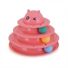 Dooee Cat Toy Interactive Circular Ball Track Pink