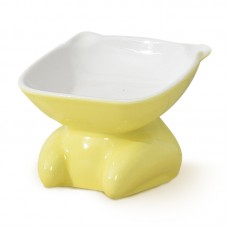 Plouffe Ceramic Kitty Doll Bowl Yellow