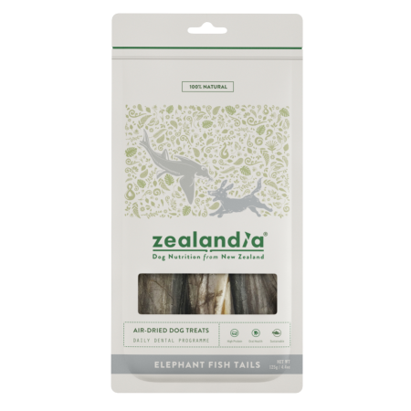 Zealandia Dog Treats Air Dried Elephant Fish Tails Chews 125g