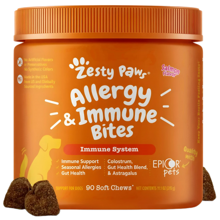 Zesty Paws Dog Aller-Immune Bites Salmon 90 Soft Chews