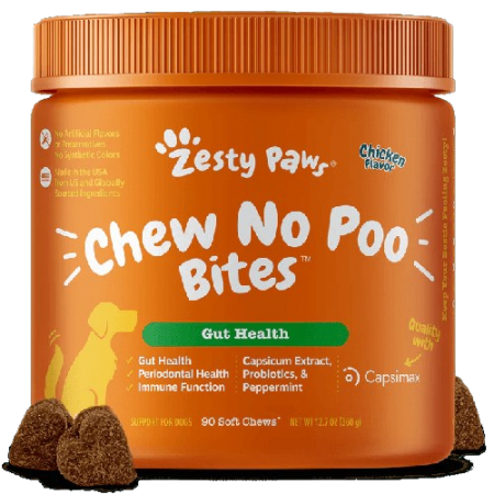 Zesty Paws Dog Chew No Poo Bites Chicken 90 Soft Chews