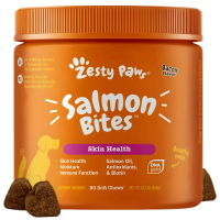 Zesty Paws Dog Salmon Bites Bacon 90 Soft Chews