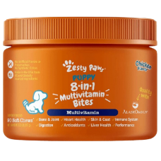 Zesty Paws Puppy 8-in-1 Multifunctional Bites Chicken 90 Soft Chews