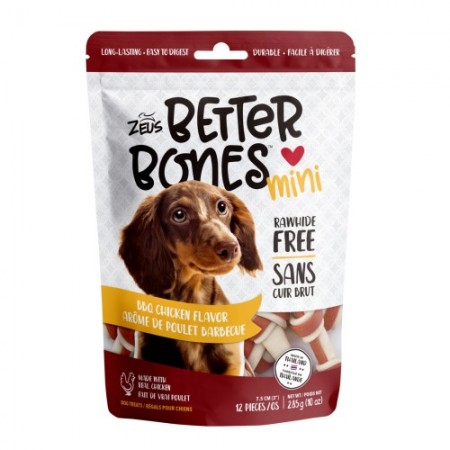 Zeus Better Bones BBQ Chicken Mini Dog Treats  12's