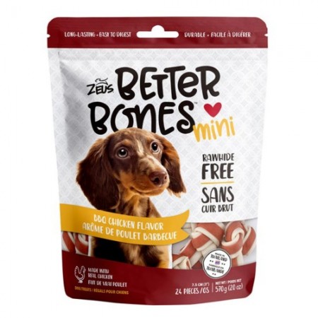 Zeus Better Bones BBQ Chicken Mini Dog Treats 24's