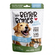 Zeus Better Bones Milk Flavor Chicken Wrapped Twist Dog Treats  10's