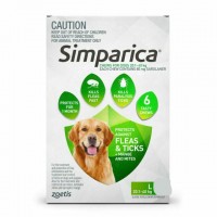 Zoetis Simparica Anti Fleas & Ticks Chews For Large Dogs (20.1 -  40kg) 3ct