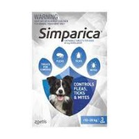 Zoetis Simparica Anti Fleas & Ticks Chews For Medium Dogs (10.1 - 20kg) 3ct