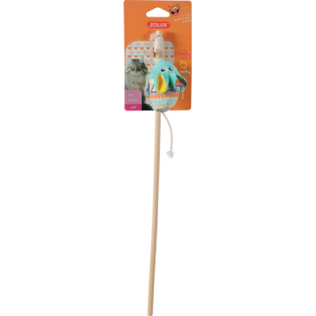 Zolux Cat Toy Fishing Rod With Mouse Turquoise