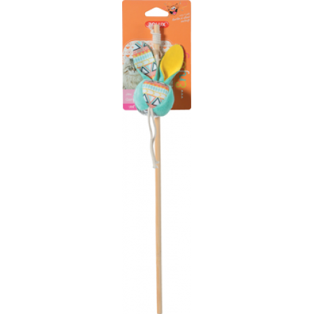 Zolux Cat toy Fishing Rod With Rabbit-Shaped Ball Turquoise
