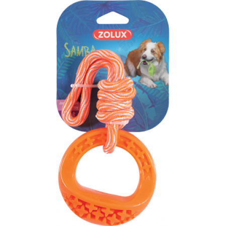 Zolux Dog Toy TPR Samba Round Rope Orange 26cm