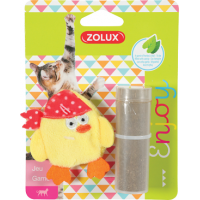Zolux Yellow Pirate Bird Toy With Catnip For Cats