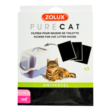 Zolux Cat Litter House Pure Cat Toilet Filter (3 pcs)